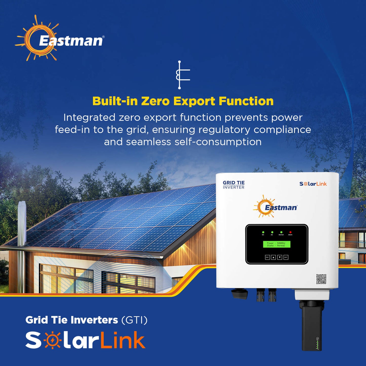 Eastman Grid Tie Inverter EGT-50K-3P4M 50Kw 4MPPT Three Phase