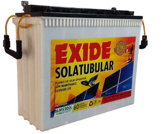 Exide Solar Tubular 200AH Battery 6LMS200L - 60Months Warranty - Solar World