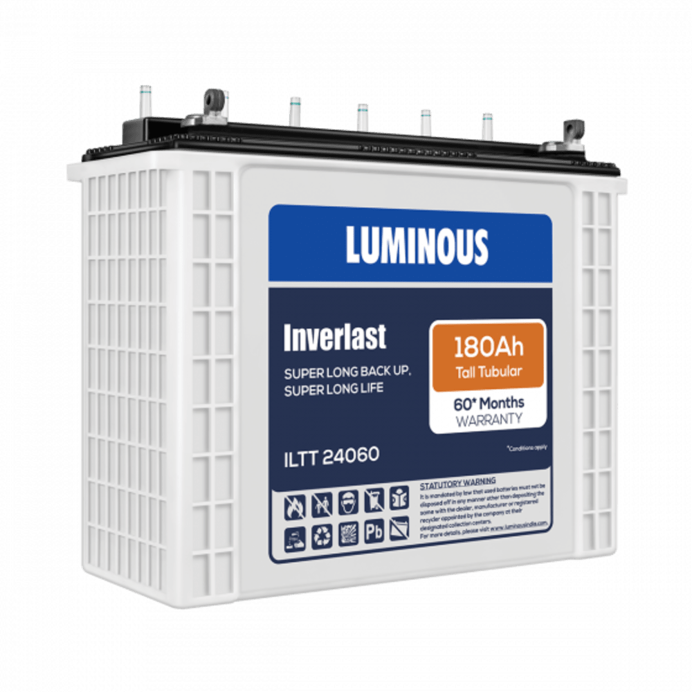 Luminous ILTT 24060 : 180Ah/12V Warranty : 36+24 Months
