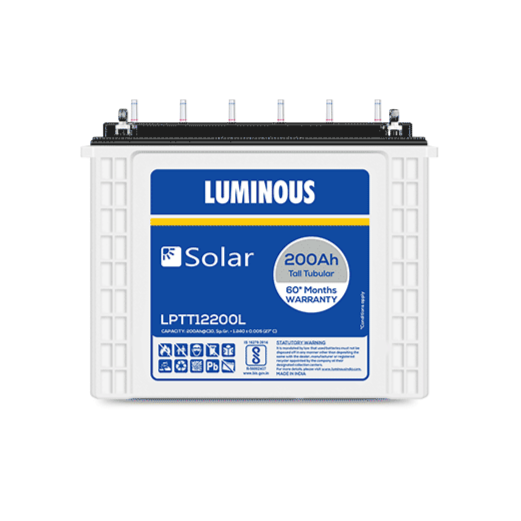 Luminous Solar Tall Tubular Battery 200AH - LPTT 12200L- Warranty: 60 Months - Solar World