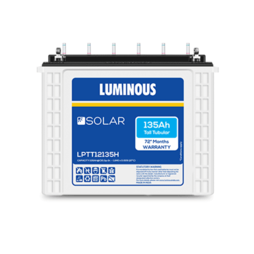 Luminous Solar Tall Tubular Battery 135AH - LPTT 12135H- Warranty: 72 Months