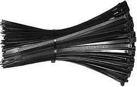 Cable Tie 300*4.8mm Black 100 Pcs (Pack of 1) - Solar World