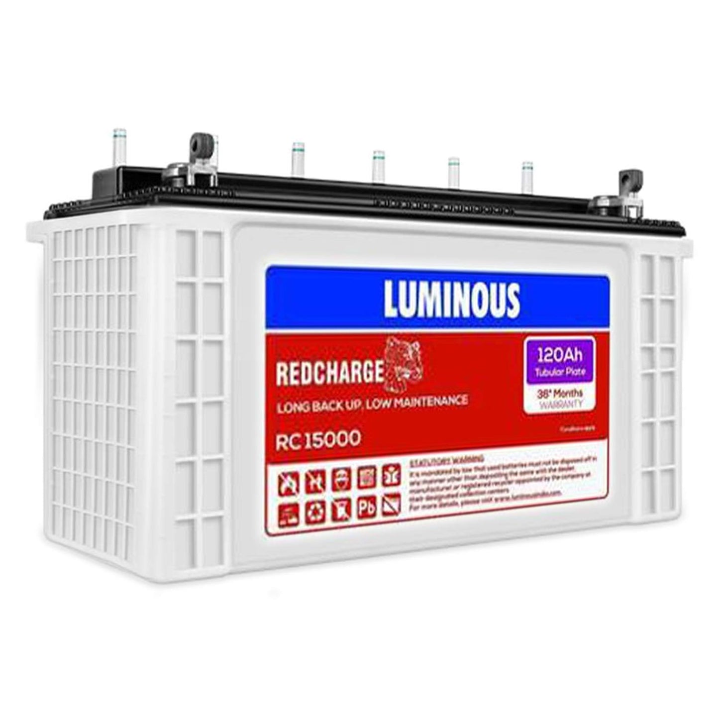 Luminous RC 15000 : 120Ah / 12V Warranty : 18+18 Months