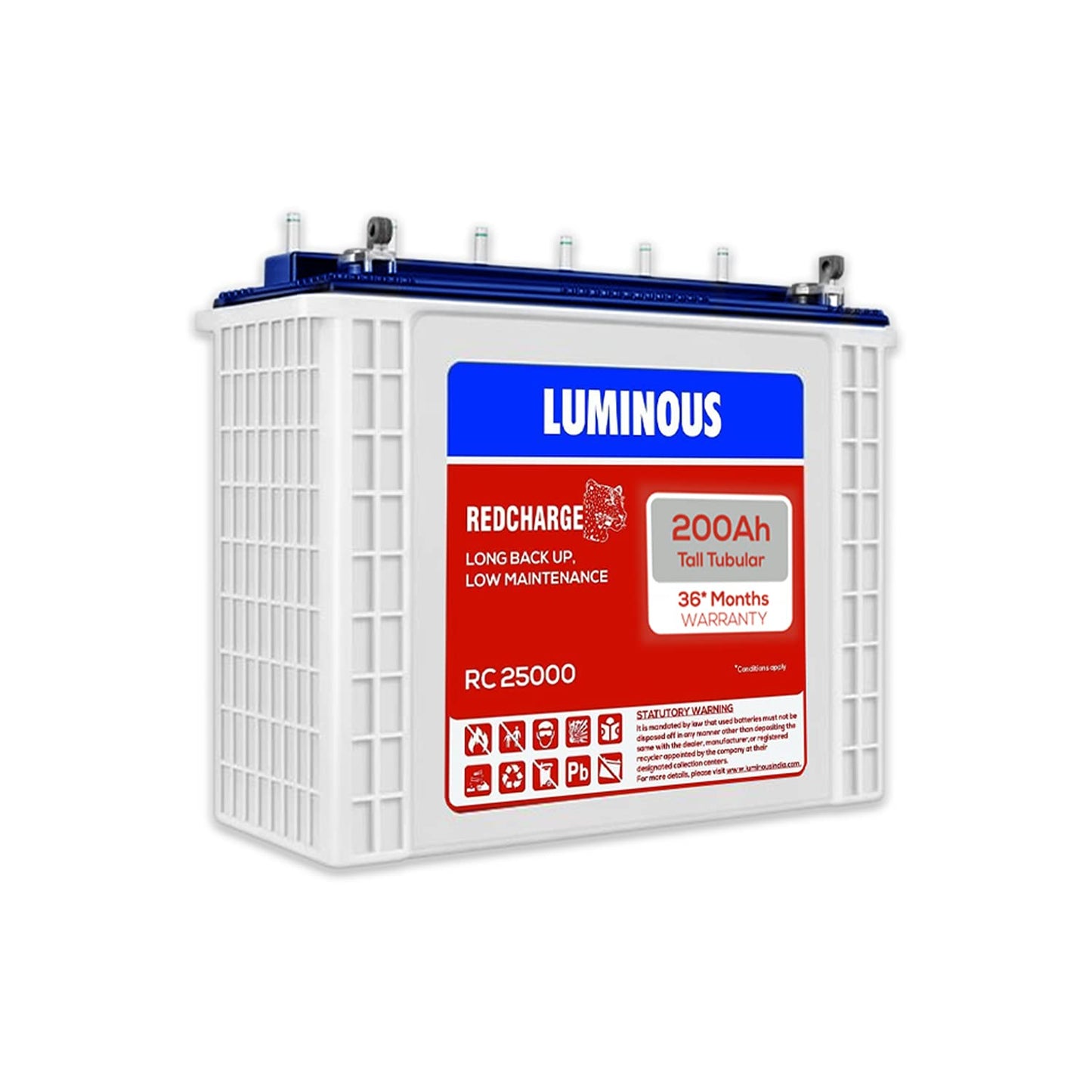 Luminous RC 25000 : 200Ah / 12V Warranty : 18+18 Months