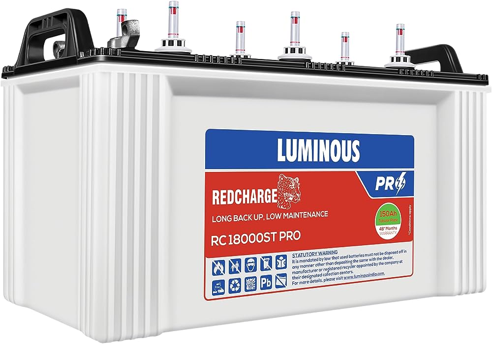 Luminous RC 18000ST Pro : 150Ah/12V Warranty : 24+24 Months - Solar World