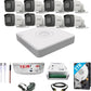 Hikvision 8 Channel HD DVR, 2MP HD Camera, Power Supply, Full combo set Security Camera (Pack of 1)