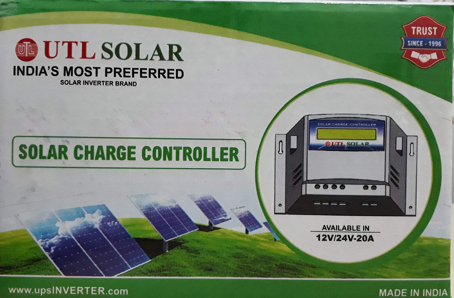 UTL Charge Controller PWM1224 - 20A - LCD - 1 Year Warranty - Solar World