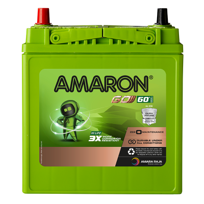 Amaron - Go – 0BH38B20R - 35AH Car Battery – 60 Months Warranty