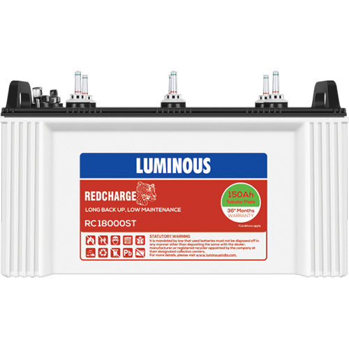 Luminous RC 18000ST  : 150Ah/12V Warranty : 18+18 Months