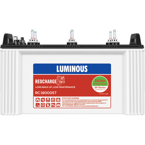 Luminous Optimus 1250/12V Inverter with RC18000ST-150Ah Tubular Battery - Solar World