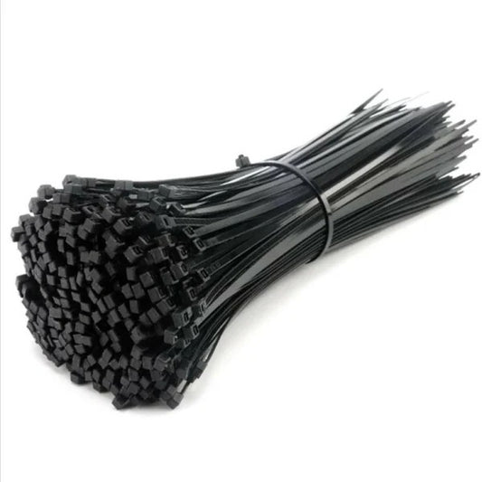 Cable Tie 450*4.8mm Black 100 Pcs (Pack of 1) - Solar World
