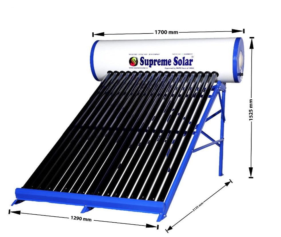 Supreme GL ETC 200 LPD (PC) - Solar Water Heater- 10 Years Guarantee - Solar World