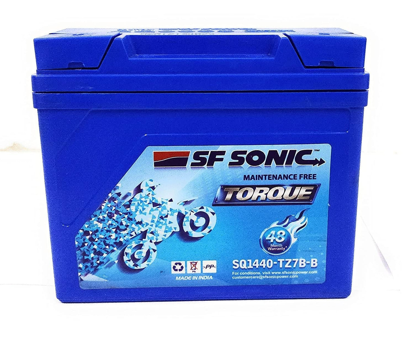 SF Sonic 48S-TZ7BB - 7AH Bike Battery - 48 Months Warranty