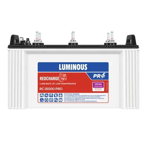 Luminous RC 15000 Pro : 120Ah / 12V Warranty : 24+24 Months