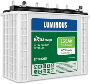Luminous EC 18060 : 150Ah / 12V Warranty : 36+24 Months - Solar World