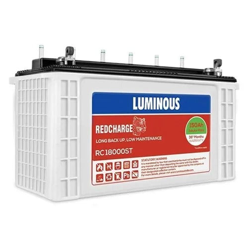 Luminous Optimus 1250/12V Inverter with RC18000ST-150Ah Tubular Battery - Solar World