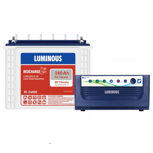 Luminous Eco Volt Neo 1550/12V Inverter with RC24000-180Ah Tubular Battery
