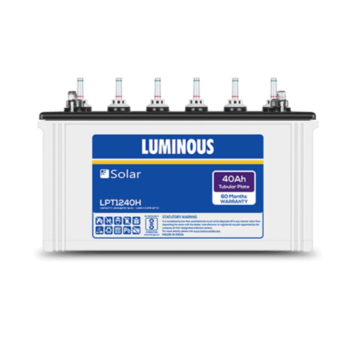 Luminous Solar Tubular Battery 40AH - LPT 1240H- Warranty: 60 Months - Solar World