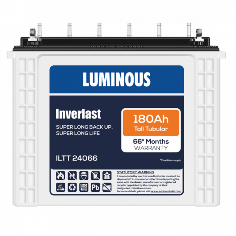 Luminous ILTT 24066 : 180Ah /12V Warranty : 42+24 Months