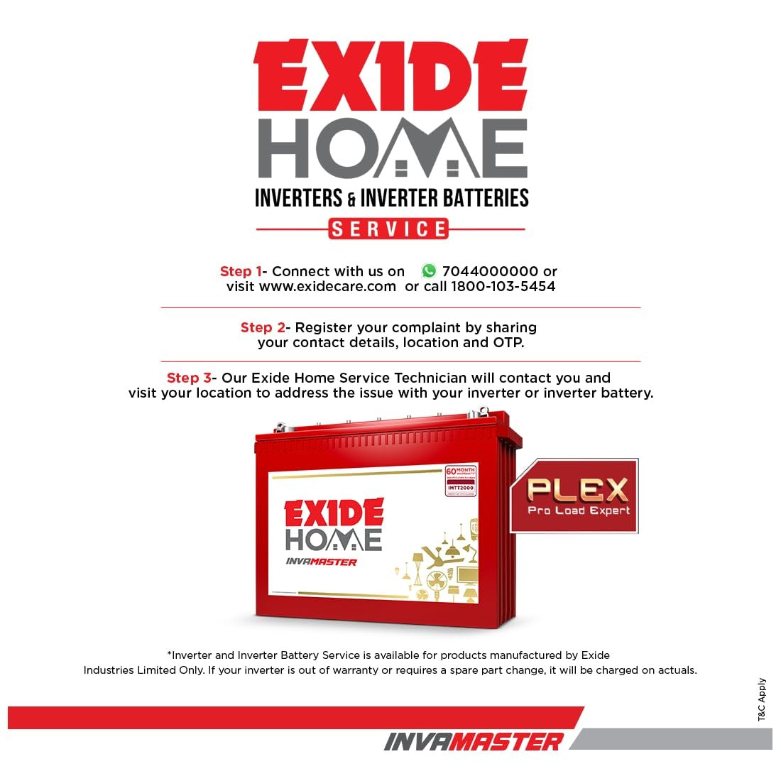 Exide IT900 240Ah Inva Tubular Battery