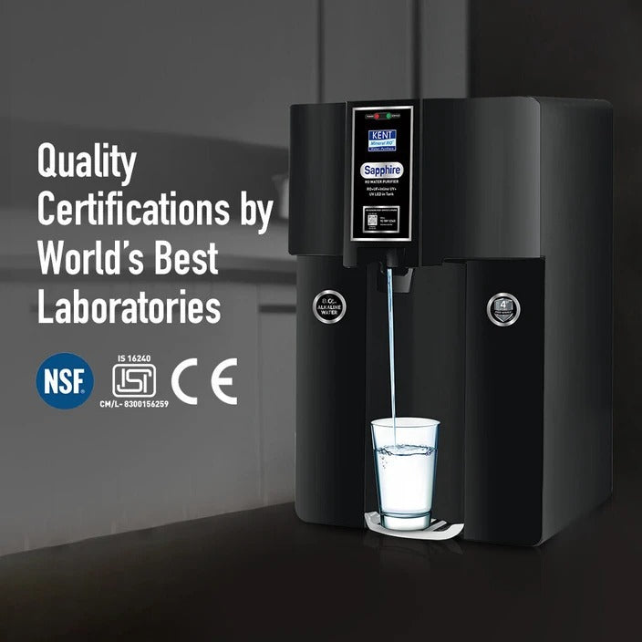Kent Sapphire B RO Water Purifier 8L RO+UF+Lnline UV+Alkaline+TDS Control+UV in Tank