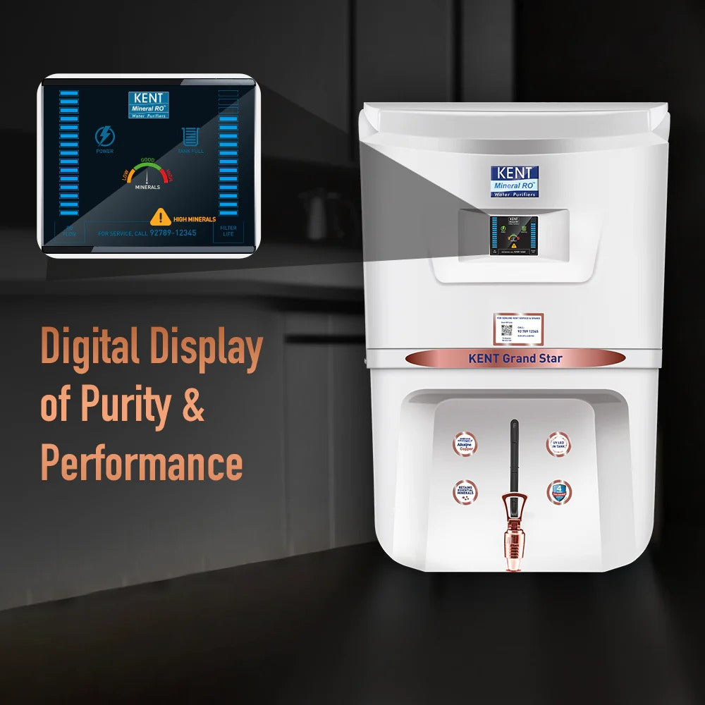 Kent Grand star ZWW MRO RO Water Purifier 9L RO+UV+COPPER+ ALKALINE +TDS Control