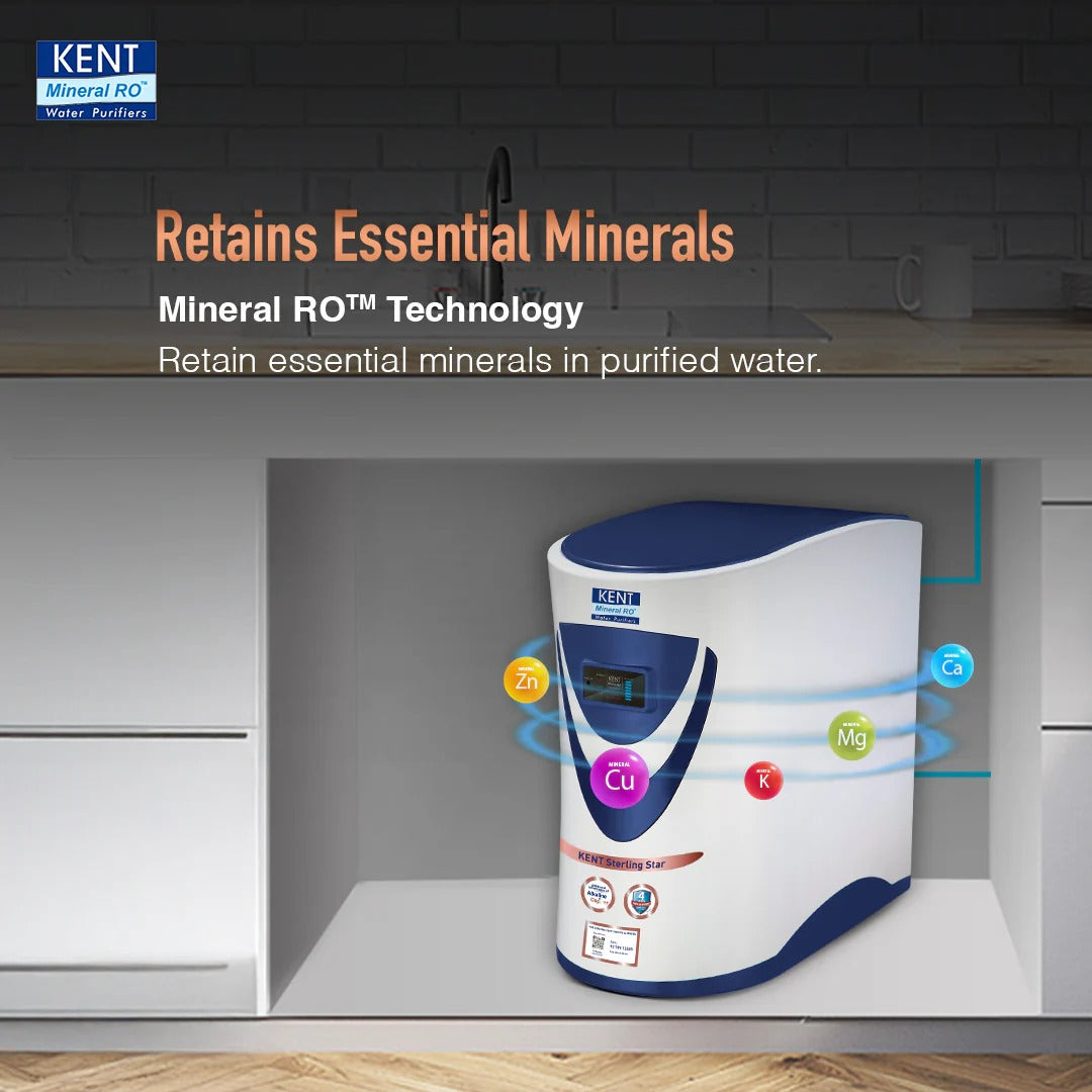 Kent Sterling Star RO Water Purifier 6L Tank RO+UV+Copper+ALK+TDS Control