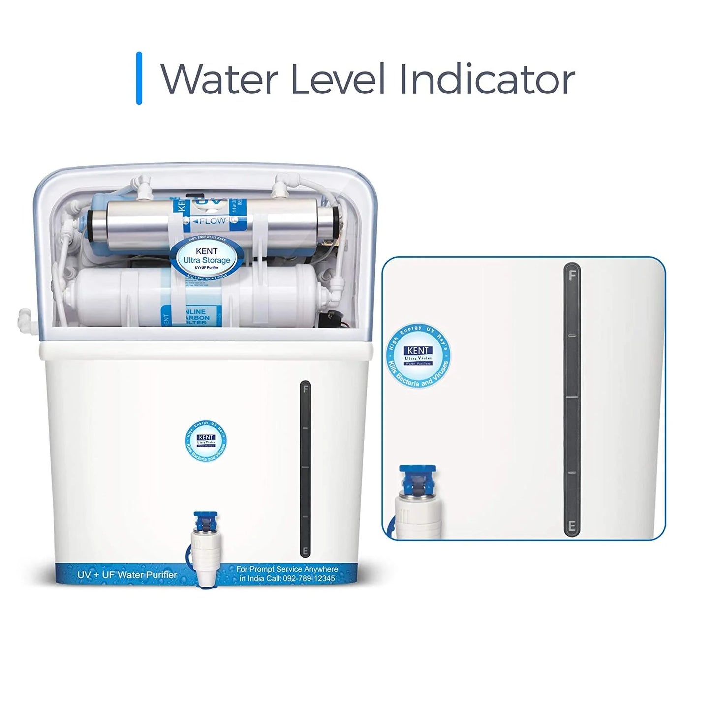 Kent Ultra Storage UV Water Purifier (111042) 8L Storage Tank UV+UF Double Purification