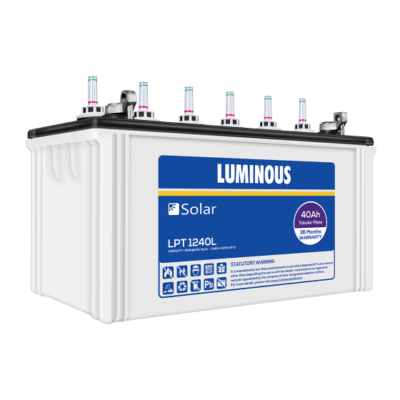Luminous Solar Tubular Battery 40AH - LPT 1240L- Warranty: 36 Months - Solar World