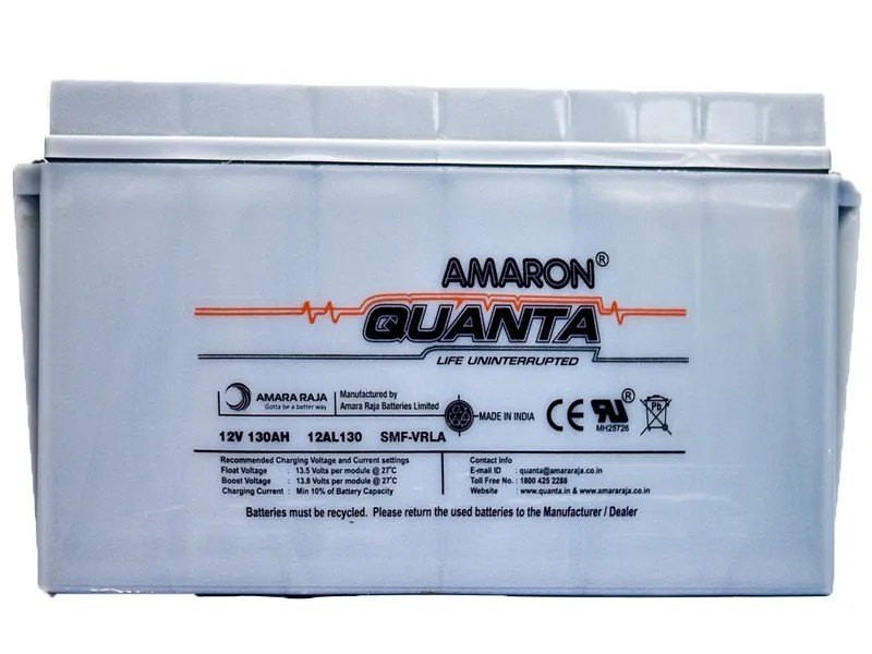 Amaron Quanta Battery-  130Ah/12V -Warranty : 24 Months