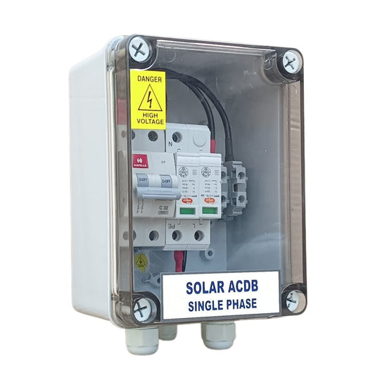 Solar ACDB Box 4-6 KW 1 MPPT 2 IN 2 OUT - 1 Phase