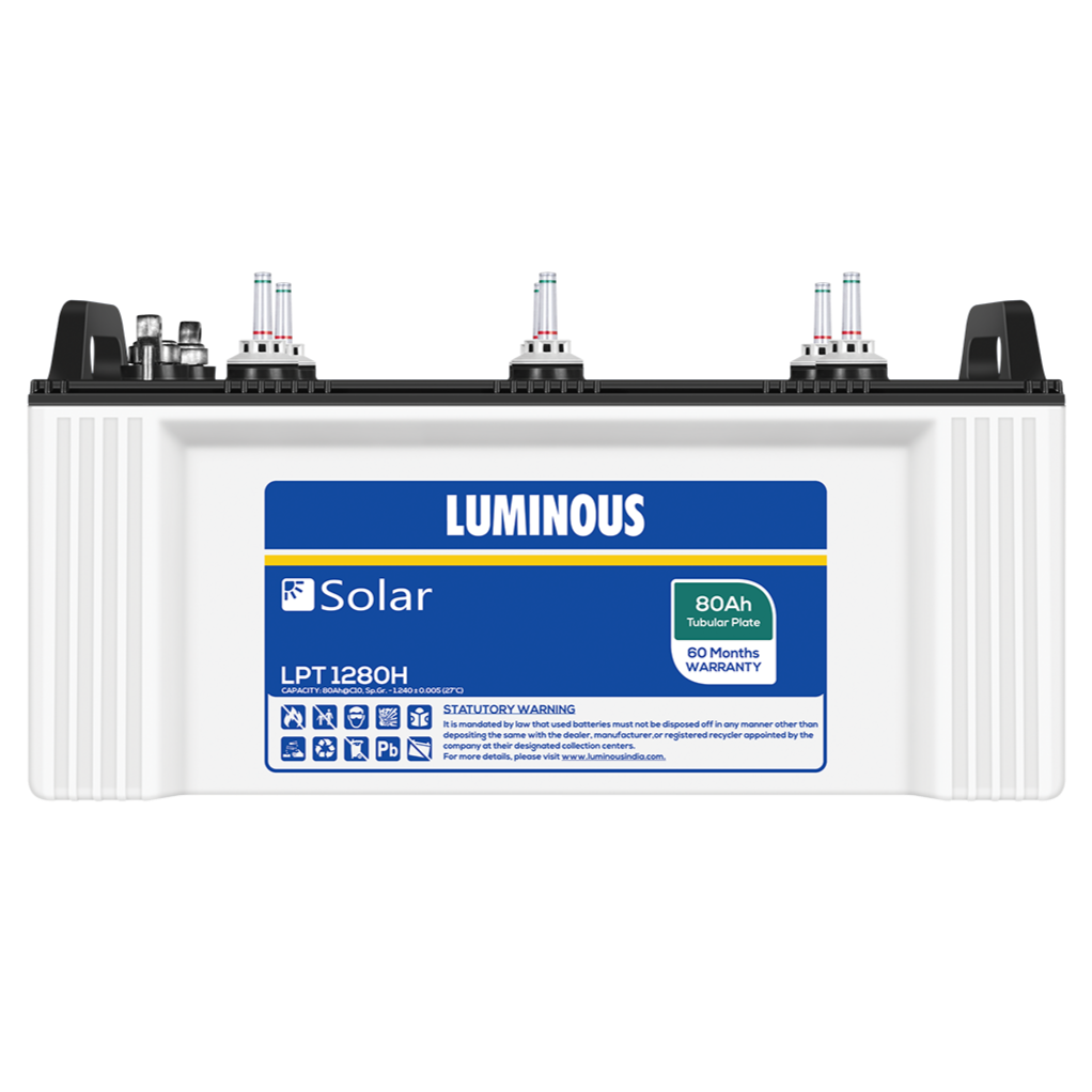 Luminous Solar Tubular Battery 80AH - LPT 1280H- Warranty: 60 Months - Solar World