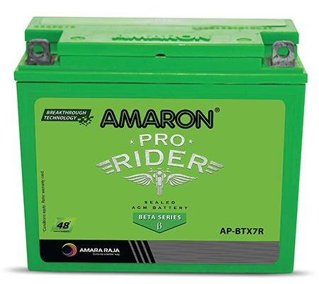 AMARON -PR-12APBTX7R – 7 AH Bike Battery – 48 Months Warranty