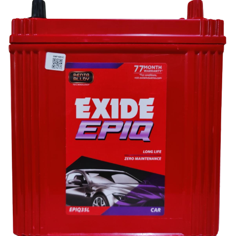 Exide Car/Suv Battery - EPIQ40LBH - 35AH - Warranty : 42F + 35P Months - Solar World