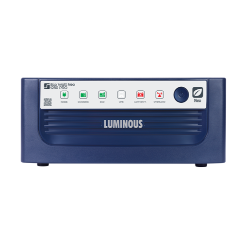 Luminous Eco Watt Neo 1250 Pro Square Wave: 1100VA/12V - 24 Months Warranty - Solar World