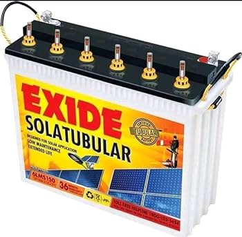 Exide Solar Tubular 150AH Battery 6LMS150 - 36Months Warranty - Solar World