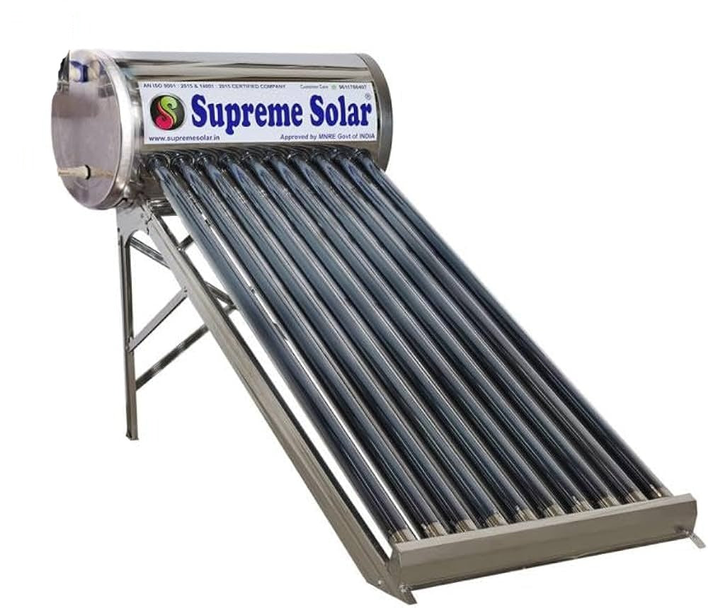 Supreme GL ETC 200 LPD (Full SS) - Solar Water Heater- 10 Years Guarantee - Solar World