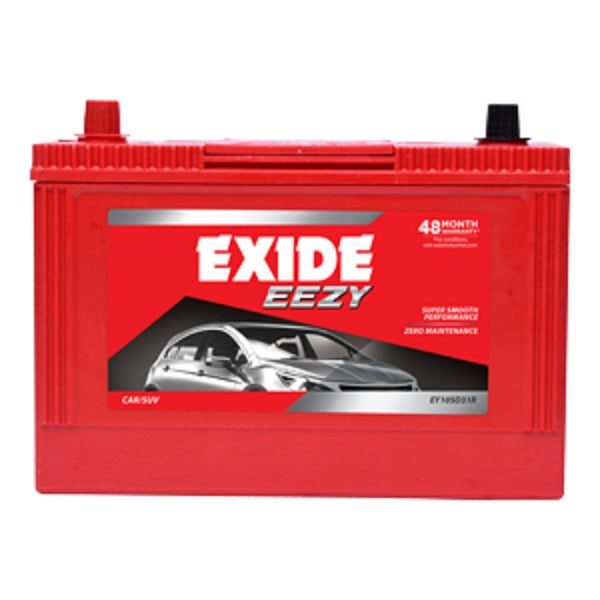 Exide Car/Suv Battery - EY105D31L/R - 85AH - Warranty : 24F+ 24P Months - Solar World