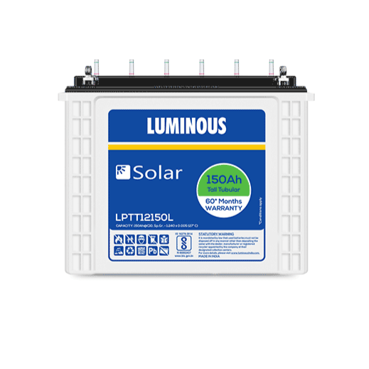 Luminous Solar Tall Tubular Battery 150AH - LPTT 12150L- Warranty: 60 Months