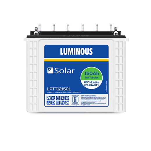 Luminous Solar Tall Tubular Battery 150AH - LPTT 12150L- Warranty: 60 Months - Solar World