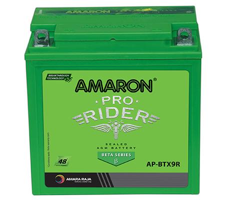AMARON -PR-12APBTX90 – 9 AH Bike Battery – 48 Months Warranty