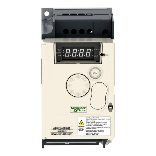 Schneider Electric Altivar 12 VFD 0.75kW 1-phase 200-240V – ATV12H075M2