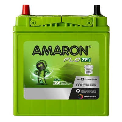 Amaron - Flo – 00042B20L - 35AH Car Battery – 72 Months Warranty - Solar World