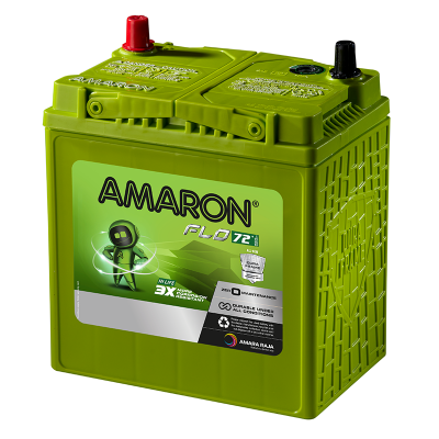 Amaron - Flo – 00042B20R - 35AH Car Battery – 72 Months Warranty - Solar World