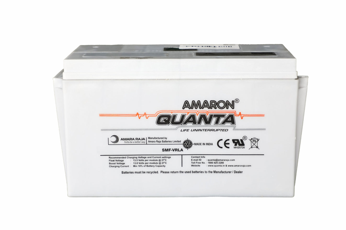 Amaron Quanta Battery-  200Ah/12V -Warranty : 24 Months - Solar World