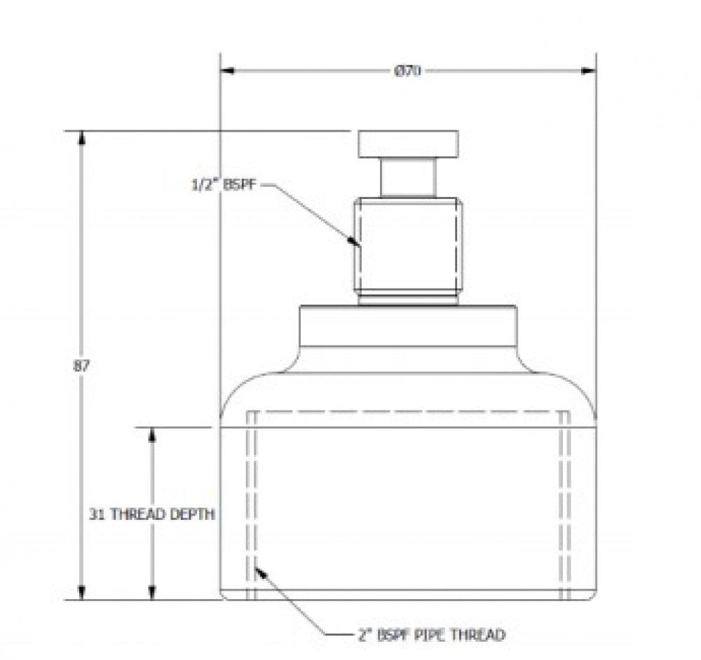 LPI STORMASTER-ESE Mast Base Assemble - Butt Adaptor / GI Adaptor(Pc)