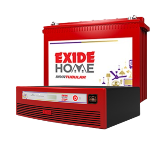 Exide GQP 1125VA 12Volt Inverter with Exide InvaTubular IT500 150AH Battery Combo
