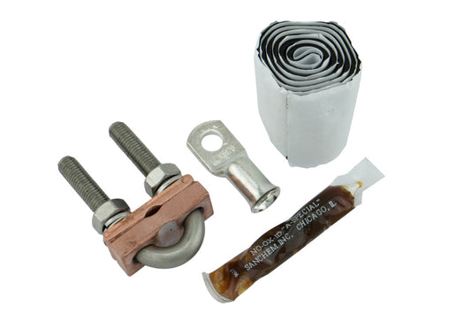 LPI, P/N: LTERMKIT-MK3, Lower termination kit . Content: 1 x 95 mm crimp lug, 1 x waterproofing tape, 1 x earth rod clamp & 1x tube of conductive paste (set)