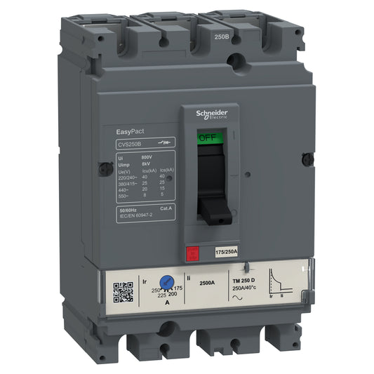 Schneider Electric EasyPact CVS 63A 25kA 3P MCCB – LV510305