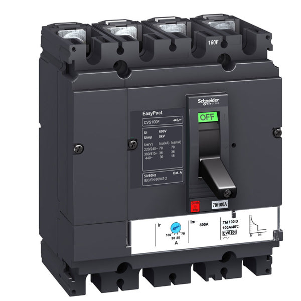 Schneider Electric EasyPact CVS 100A 25kA 4P MCCB – LV510317